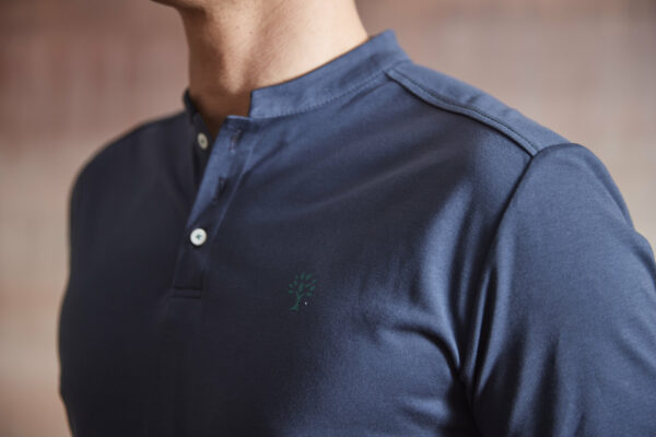Polo Shirt Herren dunkelblau Detail