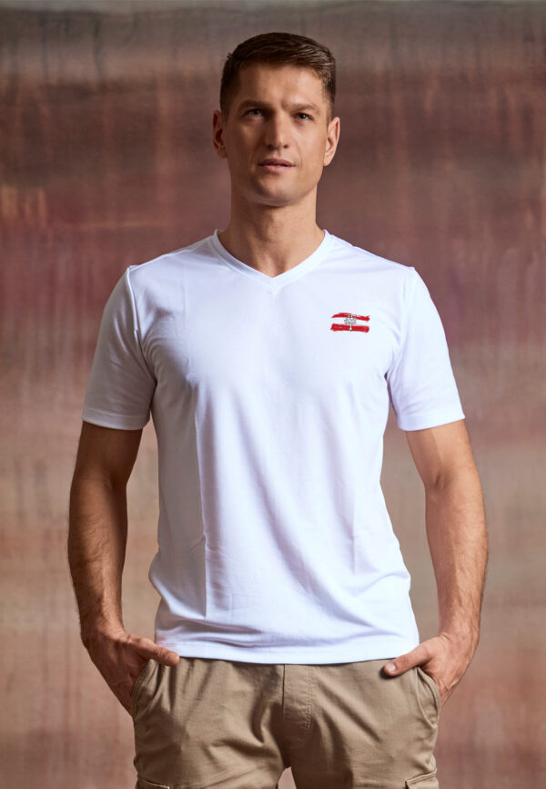 Herren T-Shirt aus Tencel mit Österreich Flagge