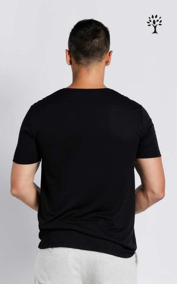 Herren T-Shirt aus Tencel, schwarz, wood fashion, holzstoff