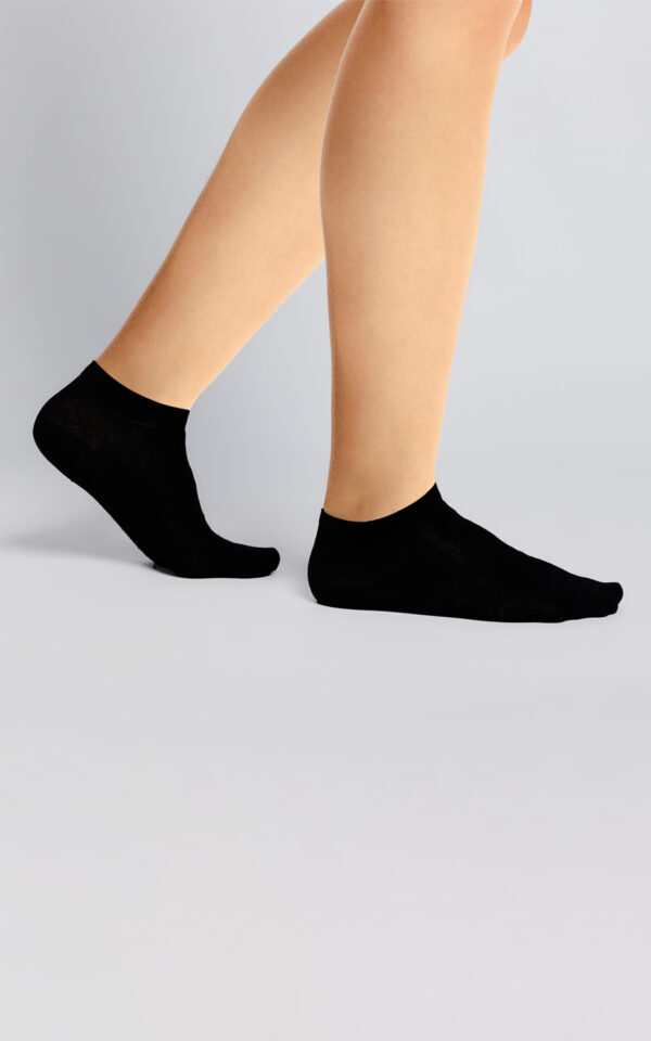 Sneakers-Socken aus Tencel, Holz von Wood Fashion in schwarz