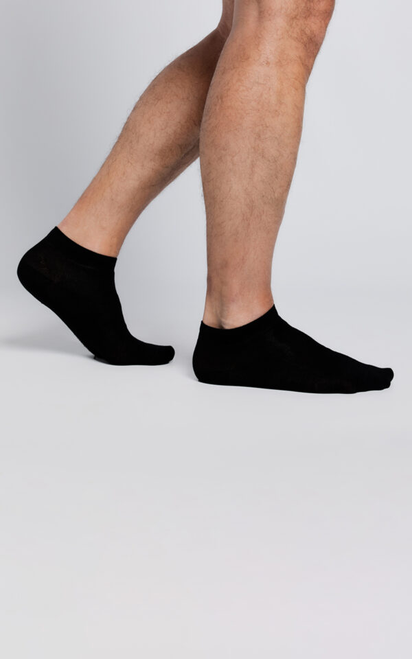 Sneakers-Socken aus Tencel, Holz von Wood Fashion in schwarz