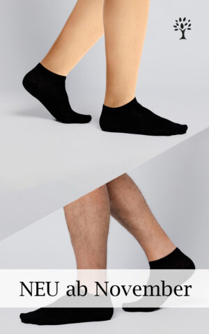 Sneakers-Socken aus Tencel, Holz von Wood Fashion in schwarz