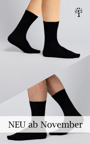 Socken aus Tencel, Holz von Wood Fashion in schwarz