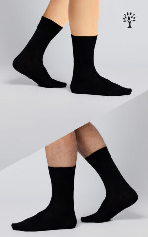 Socken aus Tencel, Holz von Wood Fashion in schwarz